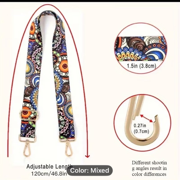 Crossbody Strap with Gold Hardware NWOT - Picture 2 of 4